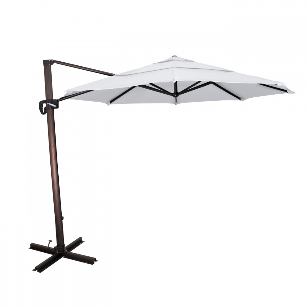 11 ft patio umbrella frame only AKZ Plus 11' Cantilever - Black & Charcoal Canopy To extend your outdoor living leasure time ACEGOSES 11-ft Aluminum Red No-tilt