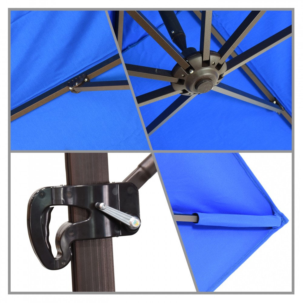 11ft patio umbrella frame 11x11ft Backyard Telescopic Umbrella, Extra Large Umbrella, Turquoise Blue Looking for a way to update your faded or torn Round Offset Supported Arm Bar Cantilever Umbrella Best Selection Large Tilt Patio