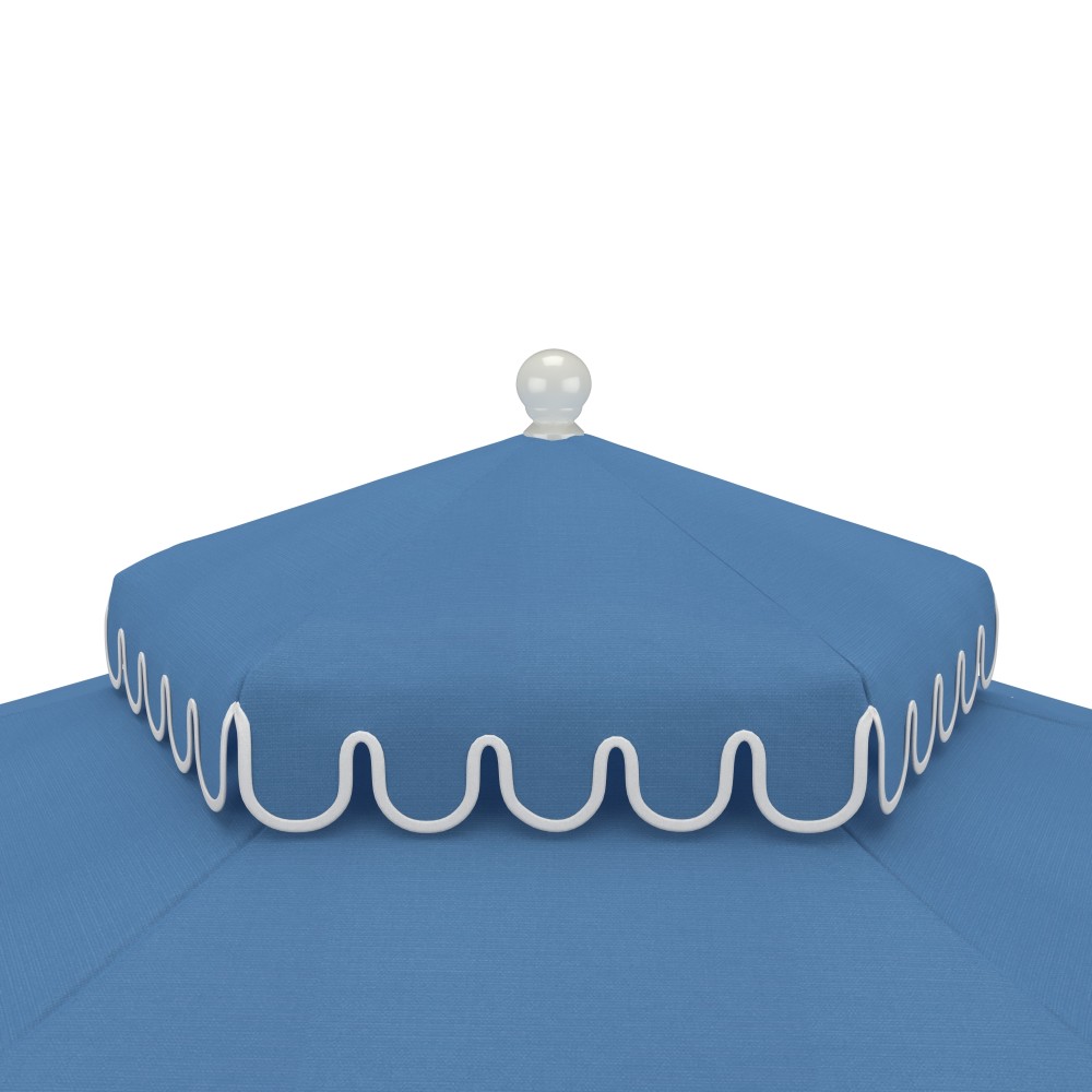 【美品】Umbrella Company #24 Improvements 6.5' Fringe Umbrella with Base - 23475229 | HSN