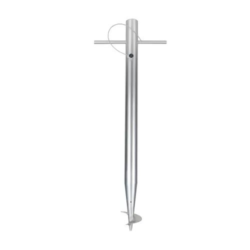 Aluminum Sand Anchor For Patio Umbrellas – Auger Ground Anchor With Integrated Turning Handle