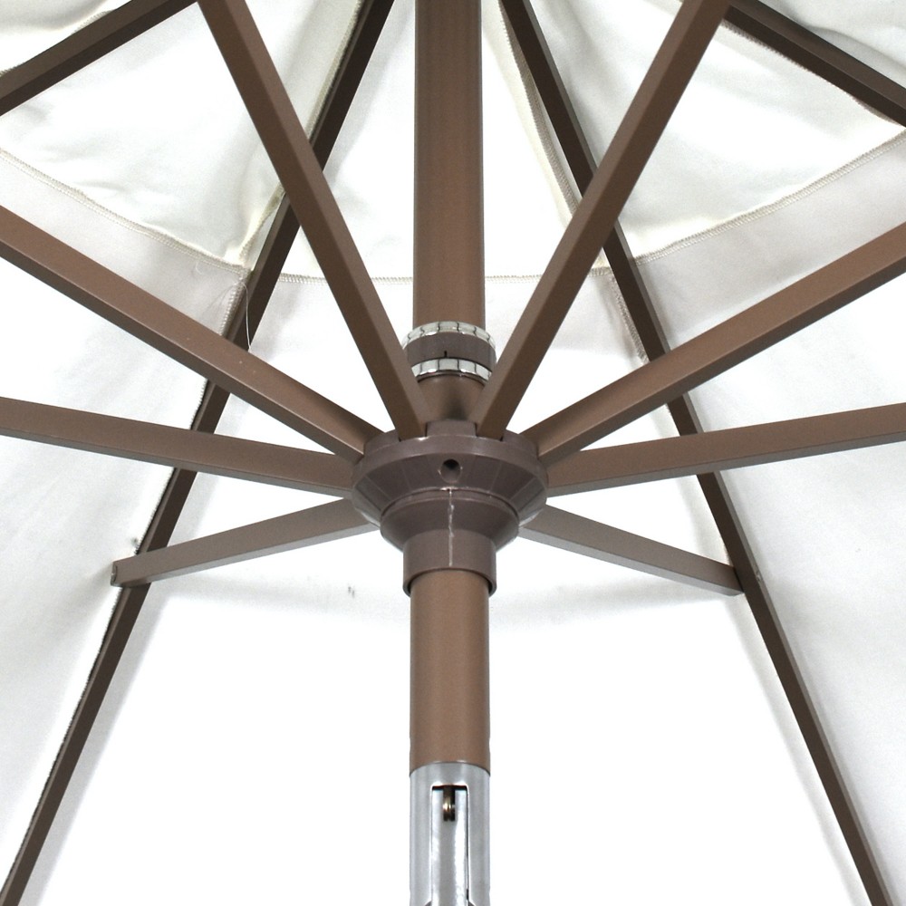 15 ft patio umbrella with led lights 15 ft Outdoor Double-Sided Patio Umbrella with 48 Solar LED Lights and Umbrella Base Orange