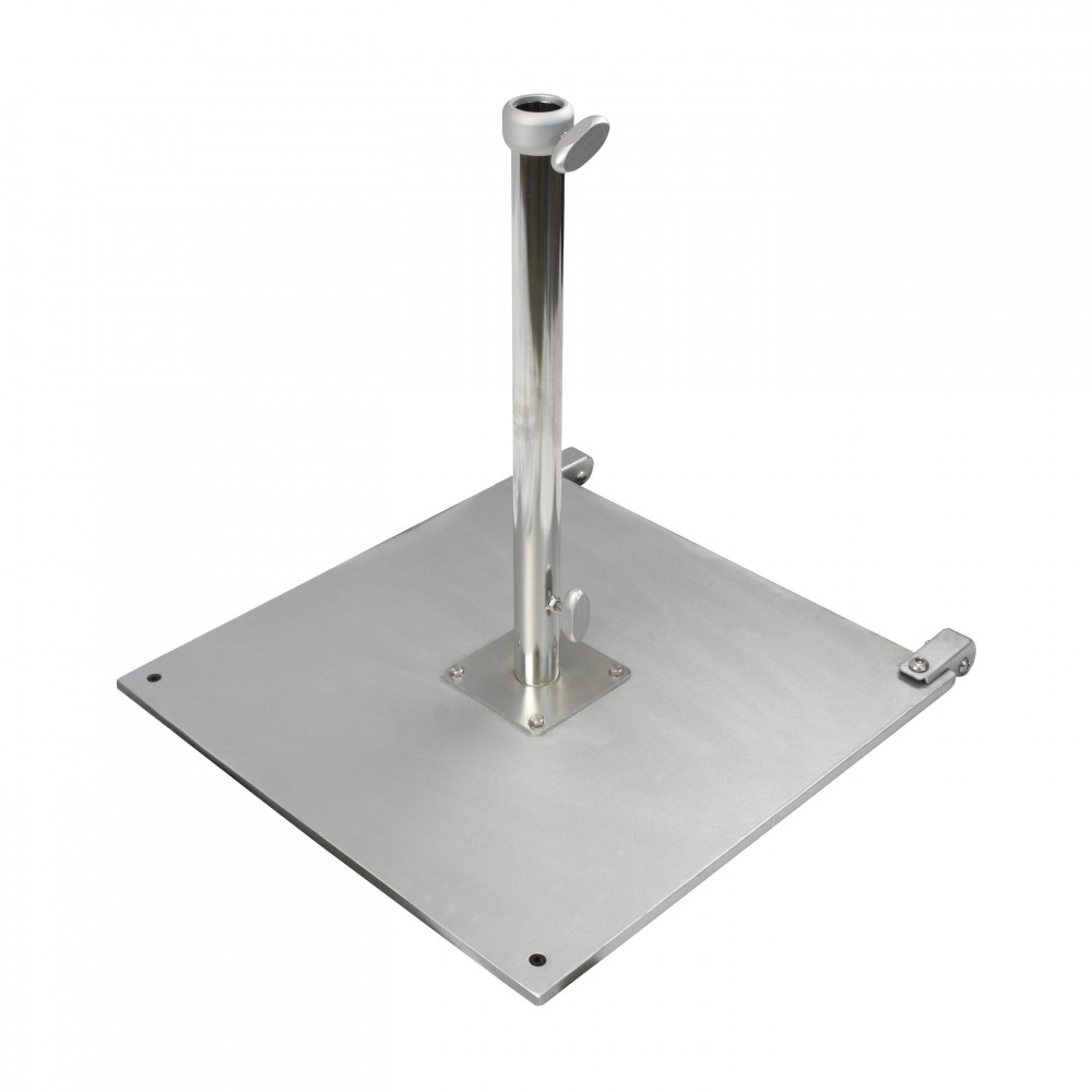 flat patio umbrella base Outdoor with Casters 120 lb. Steel pool decks Tropishade Black Steel Umbrella Base