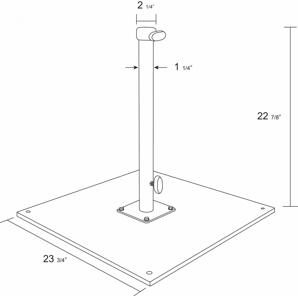 CRL100 Commercial Patio Umbrella Base: Premium Mobility & Support | California Umbrella CRL100 Commercial Patio Umbrella Base: Premium Mobility & Support | California Umbrella