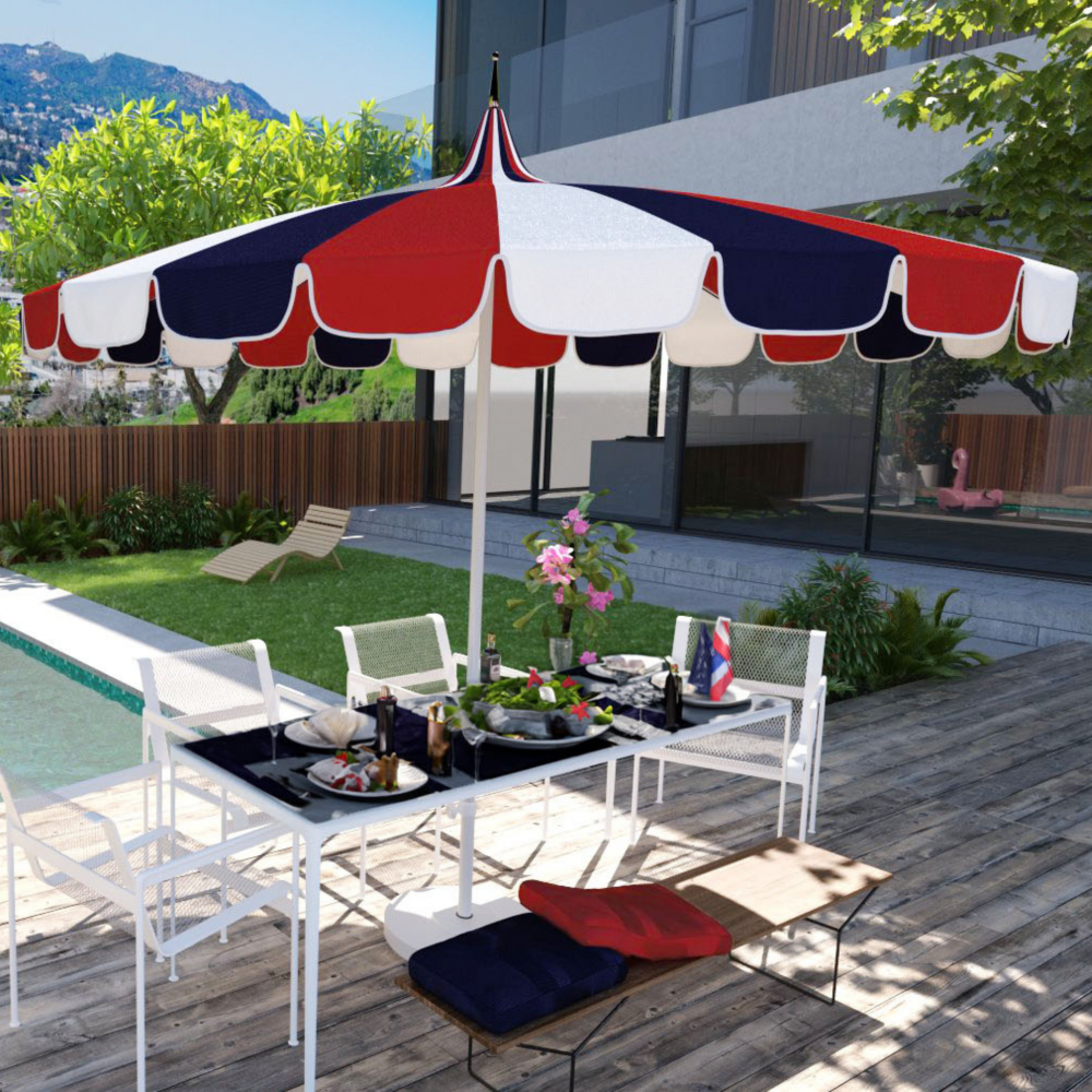Limited Edition Patriotic Pagoda Umbrella | Sunbrella Fabric | California  Umbrella