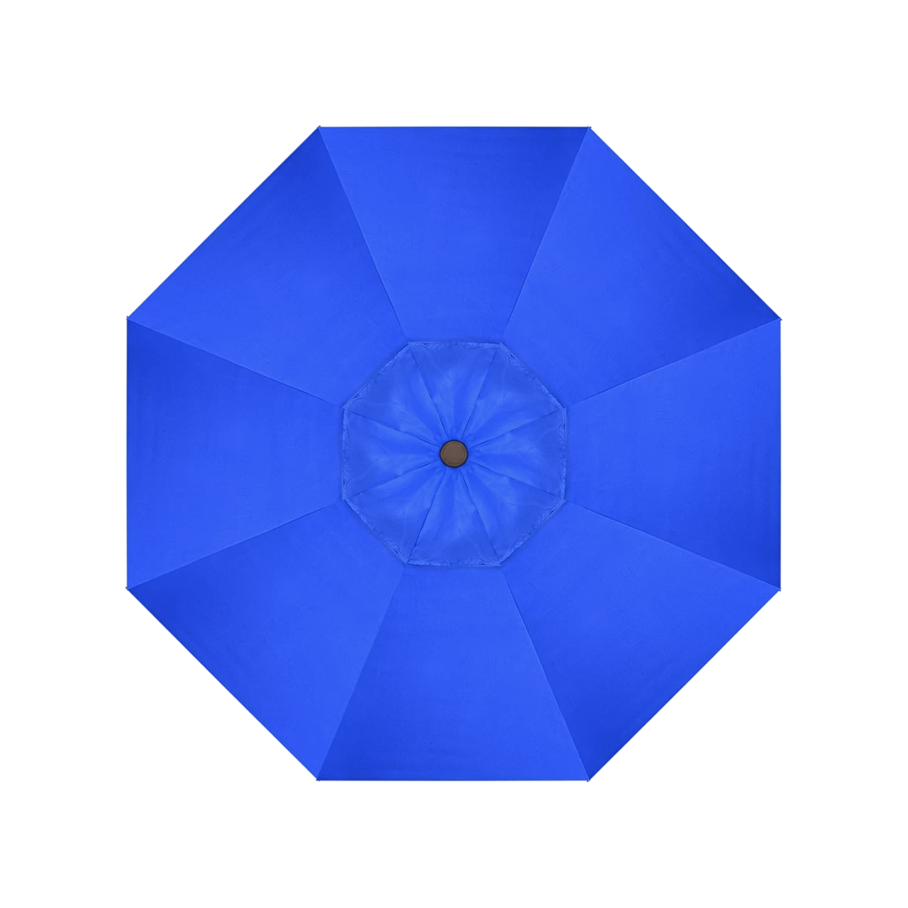 bambrella patio umbrellas Bambrella 8.5 Ft. Octagonal Bamboo Levante Market Umbrella Set w/ 110 Lb.  Freestanding Base in Ocean Blue