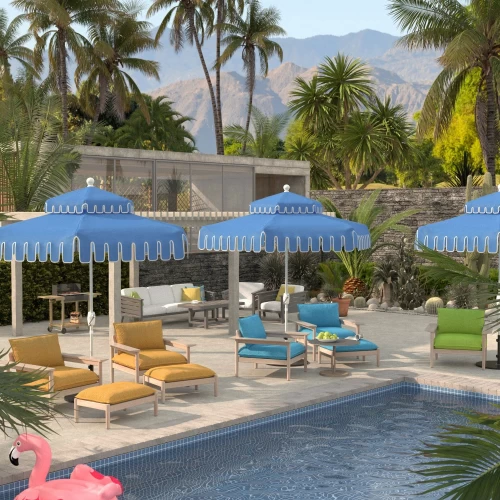 Montecito Canyon Dream House Edition: Vibrant Patio Umbrella
